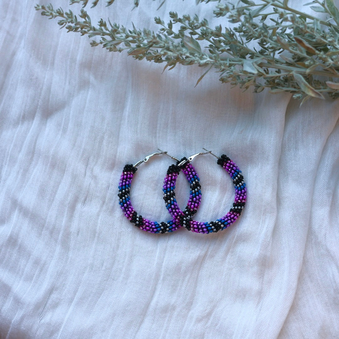 Prairie Beads Large Peyote Hoops