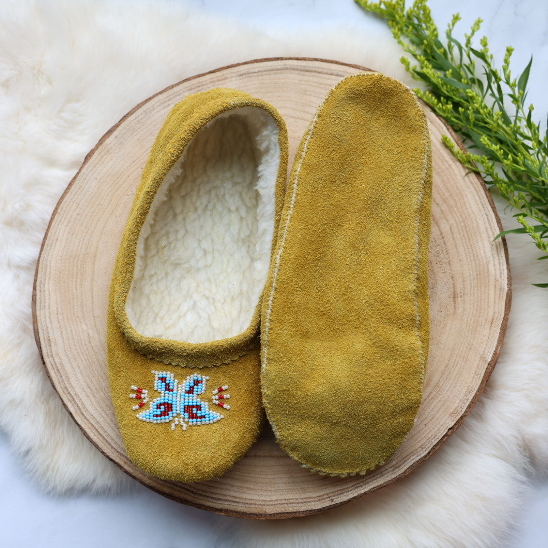 T.Sullivan Size 7 Women Blue Butterfly Ballerina Slippers