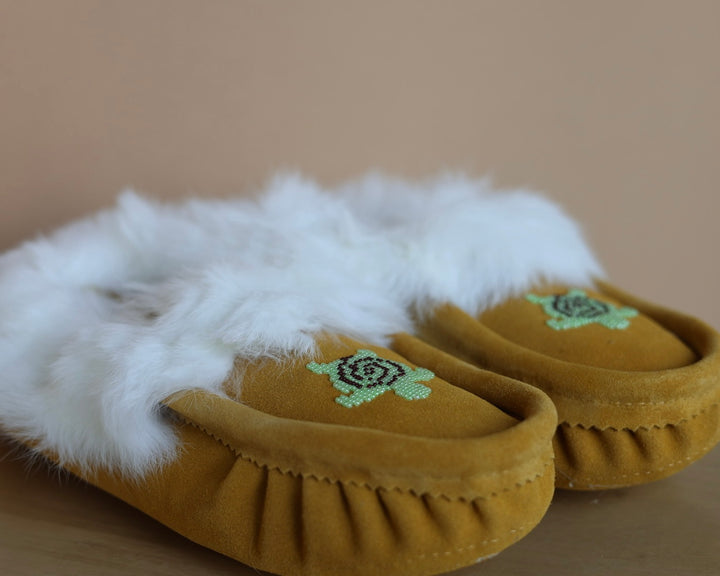 Ironstar Co. Tan Moccasins With Turtle Detail