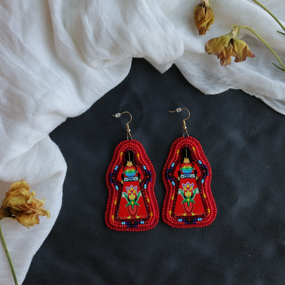 Beth Rose Designs Red Dress Earrings