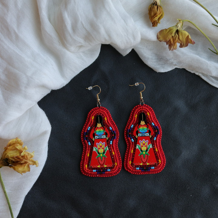 Beth Rose Designs Red Dress Earrings