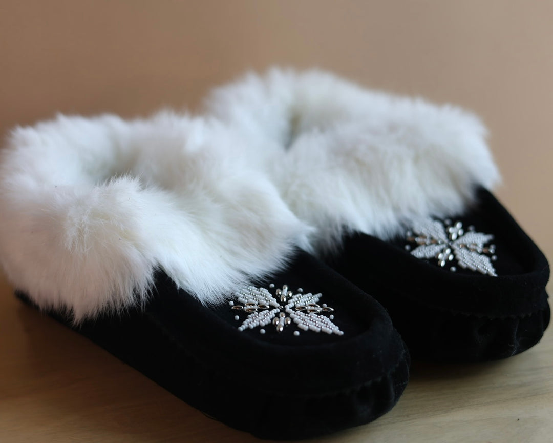 Ironstar Co. Black Moccasins With Burst