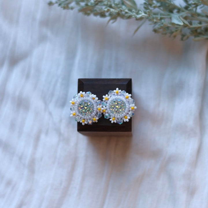 Prairie Beads Petite Floral Beaded Studs