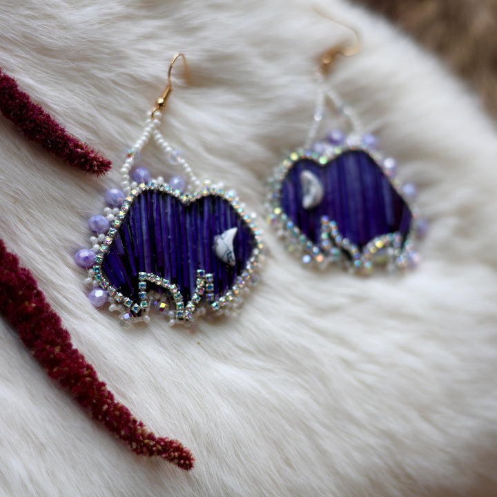 Mercedes G. Quill Bison Drop Earrings