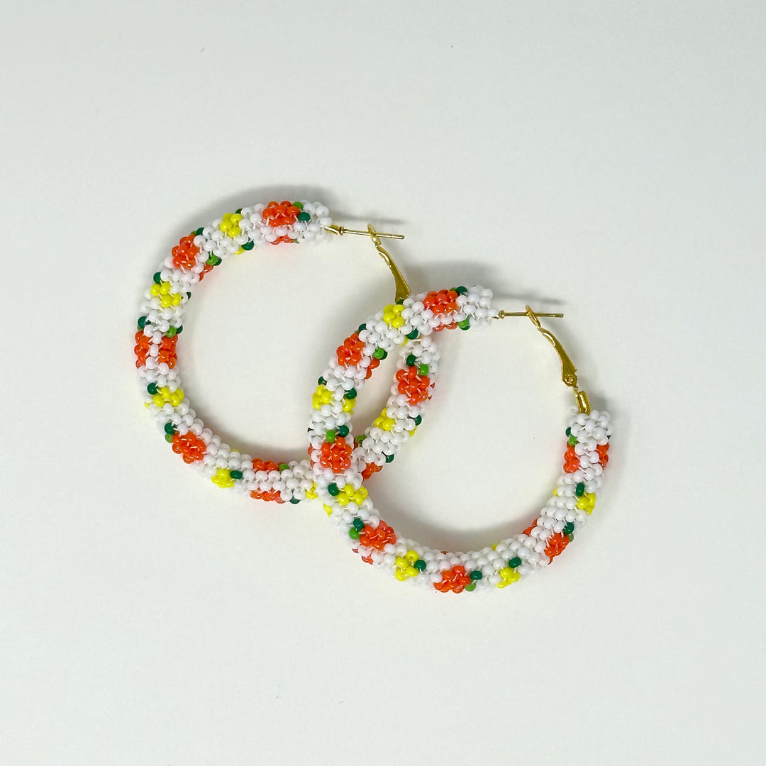 Prairie Beads Large Peyote Hoops