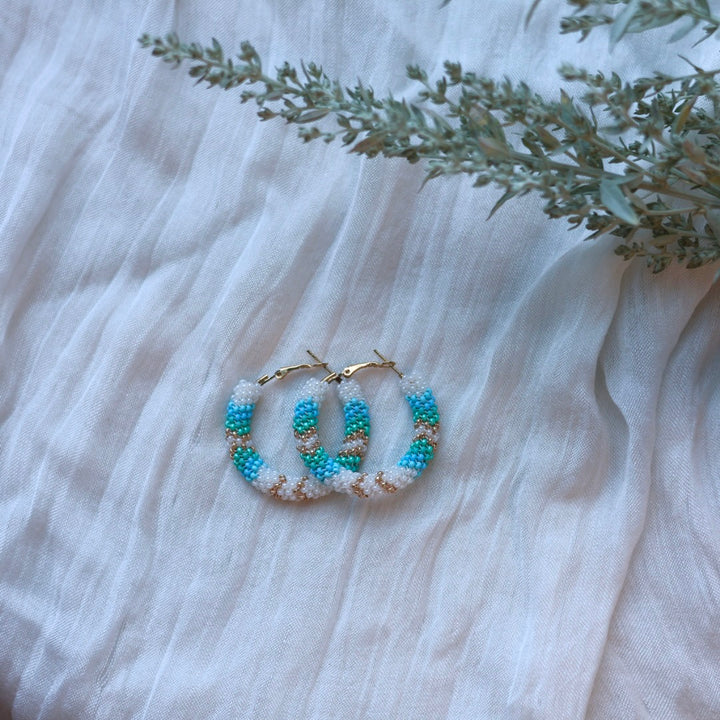 Prairie Beads Medium Peyote Hoops