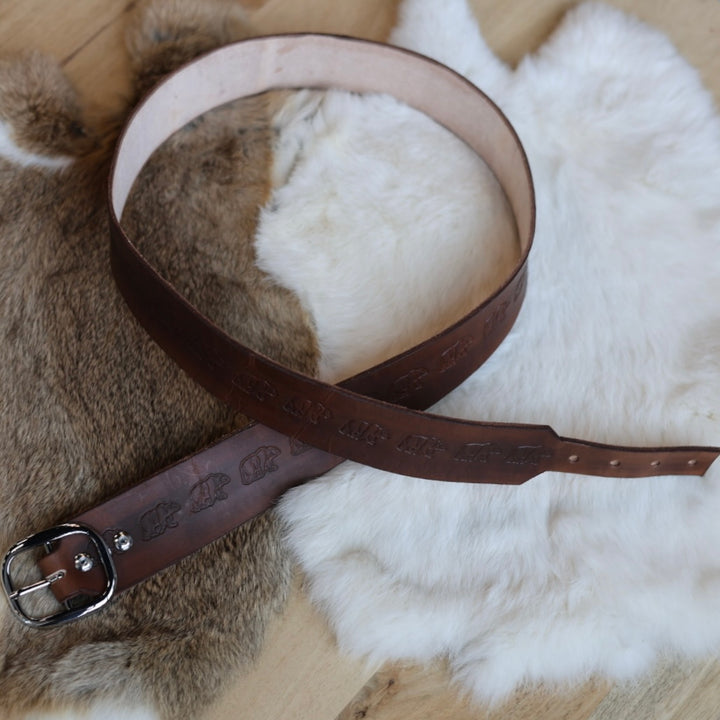 Iskotew Pahkekin Everyday 45" Dark Brown Leather Belt