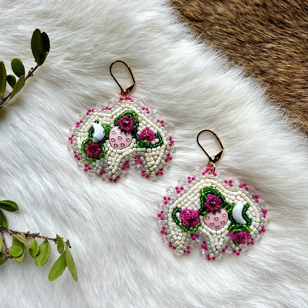 Mercedes G. Strawberry Bison Convertible Earrings