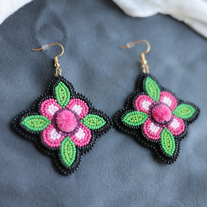 Beth Rose Designs Jade Collection Pink Floral Earrings