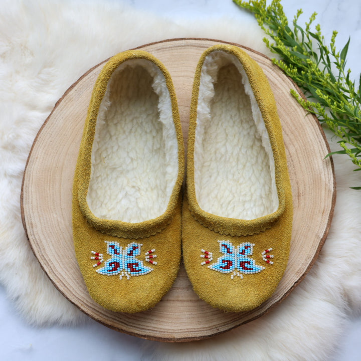 T.Sullivan Size 7 Women Blue Butterfly Ballerina Slippers