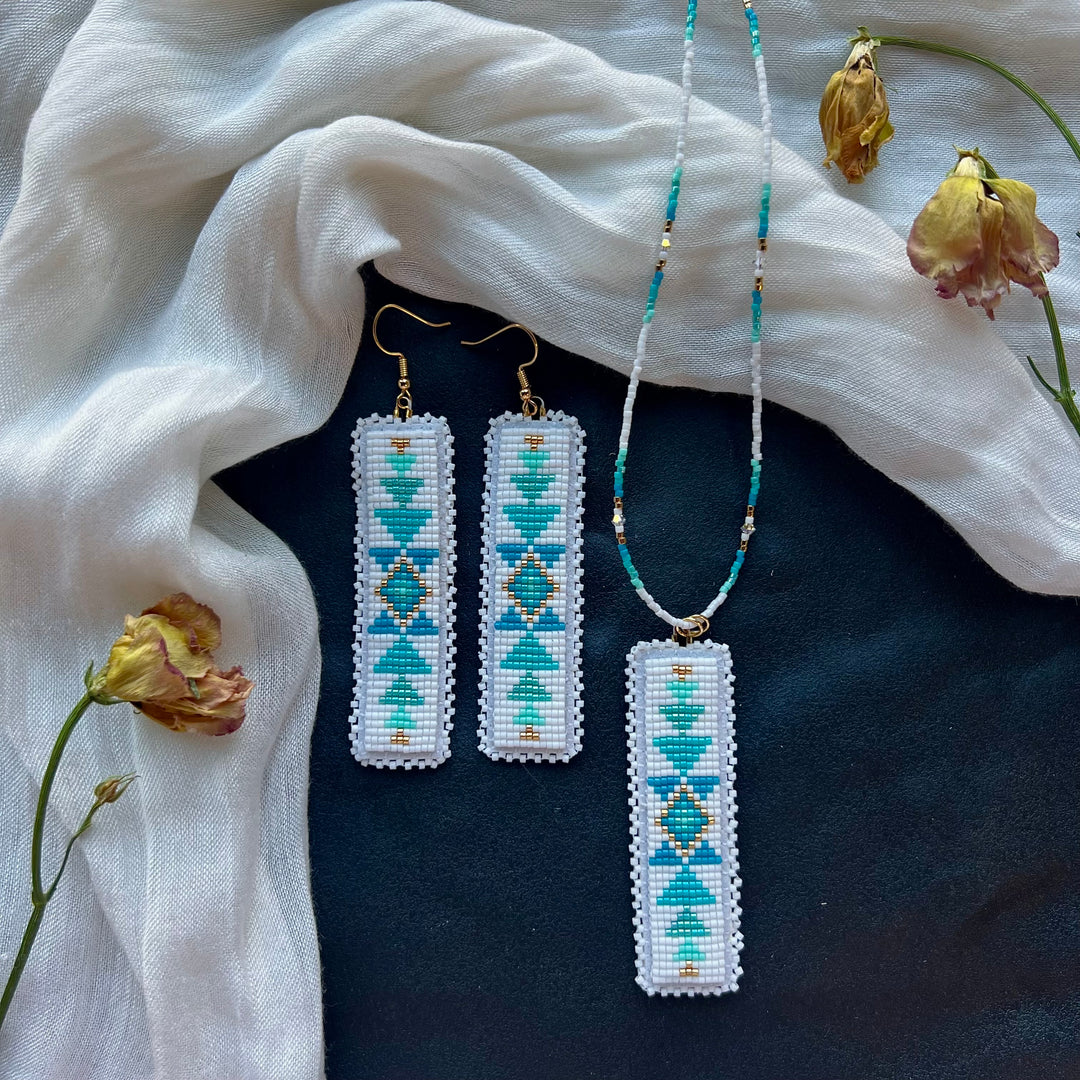 Beth Rose Designs Turquoise Loomed Set