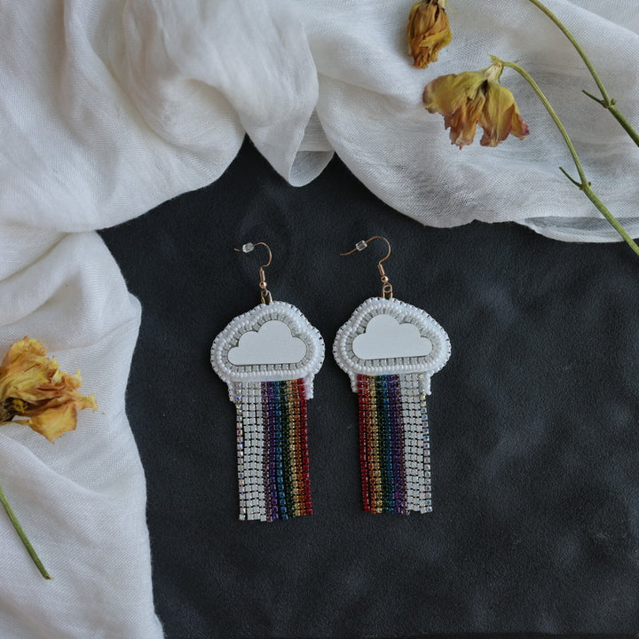 Beth Rose Designs Rhinestone Raincloud Earrings