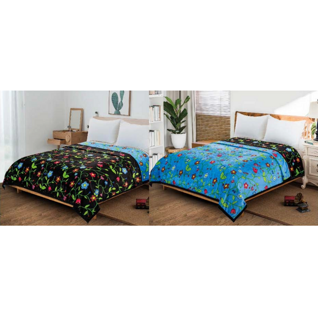 Nu Trendz Floral Enchantment Silk Touch Queen Blanket