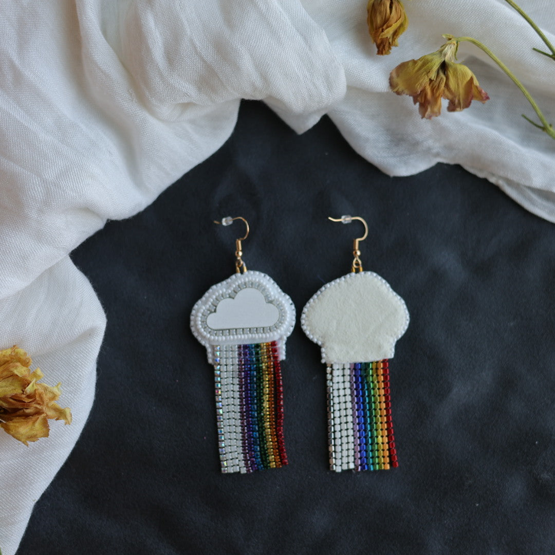 Beth Rose Designs Rhinestone Raincloud Earrings