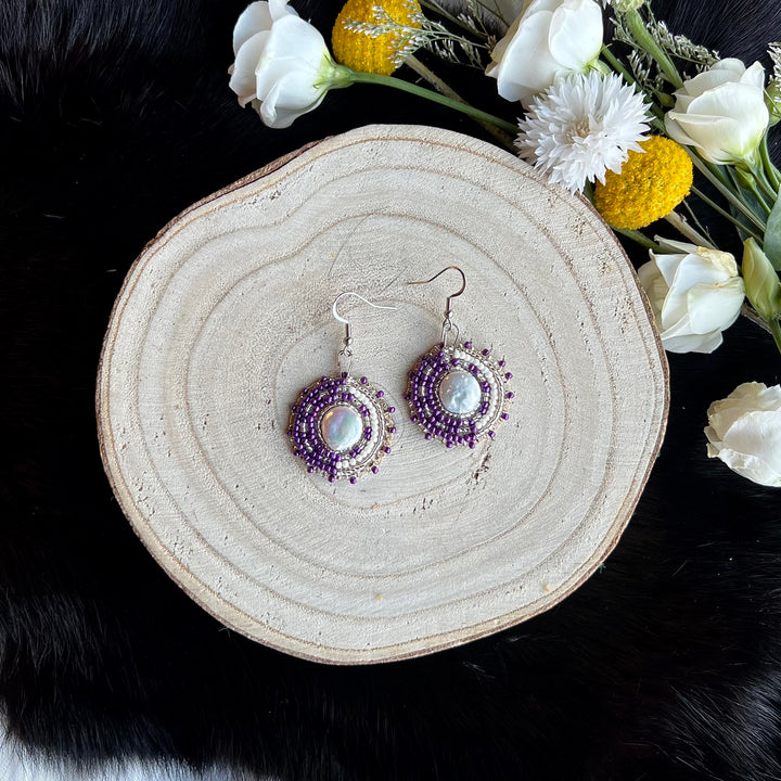 Ironstar Co. Petite Mother of Pearl Beaded Earrings