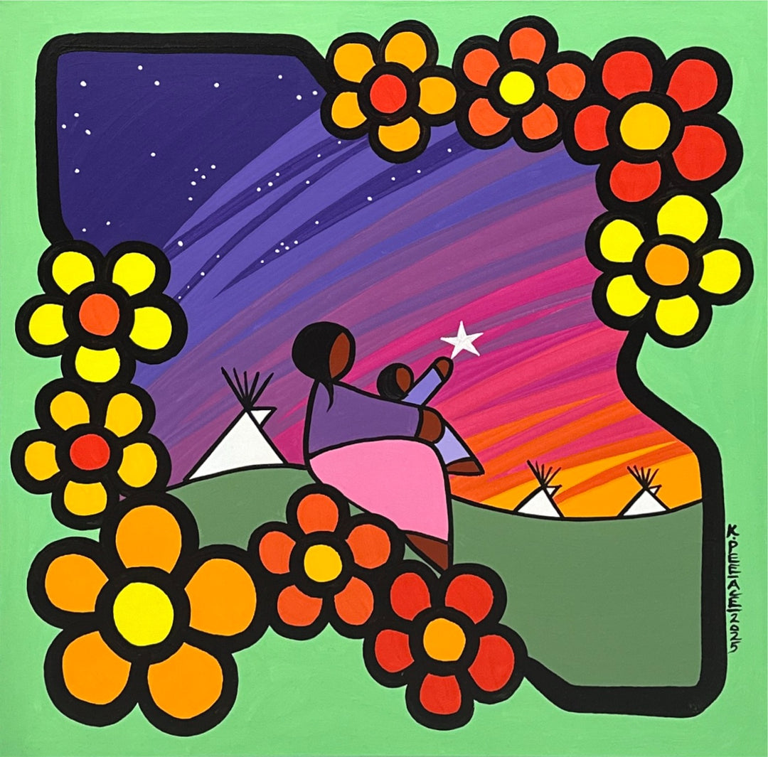 Kevin Peeace 24"x24" Mother, Me and My Dream (2025)