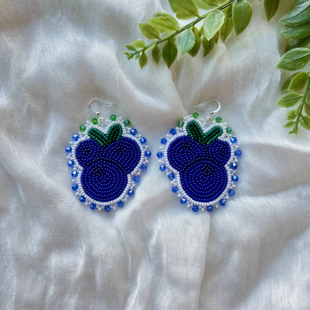 Prairie Beads Blueberry Beaded Earrings