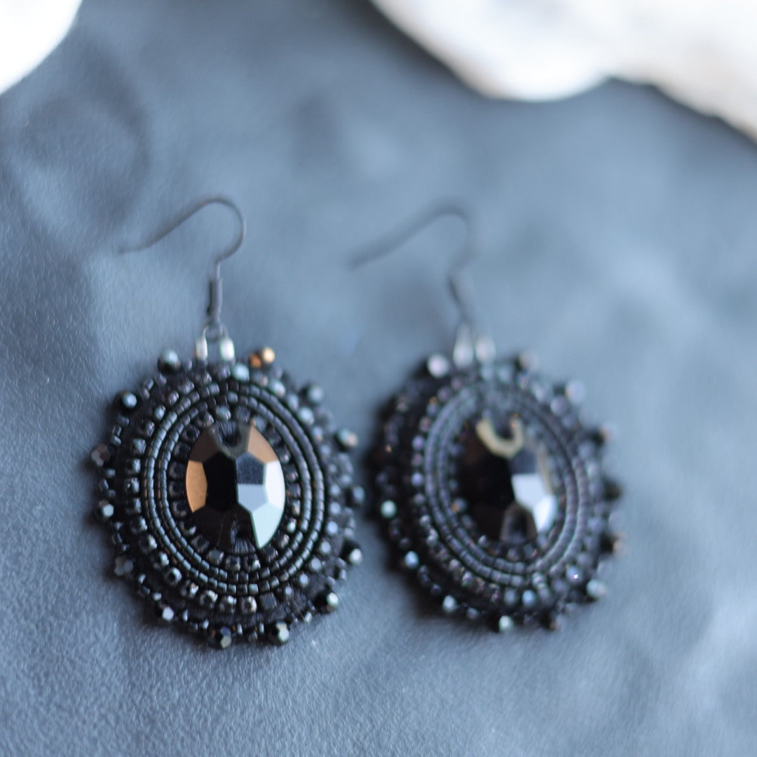 Beth Rose Designs Black Drop Earrings