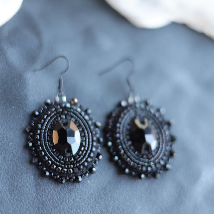 Beth Rose Designs Black Drop Earrings