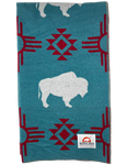 Buffalo Cross White Buffalo Turquoise/Red Blanket