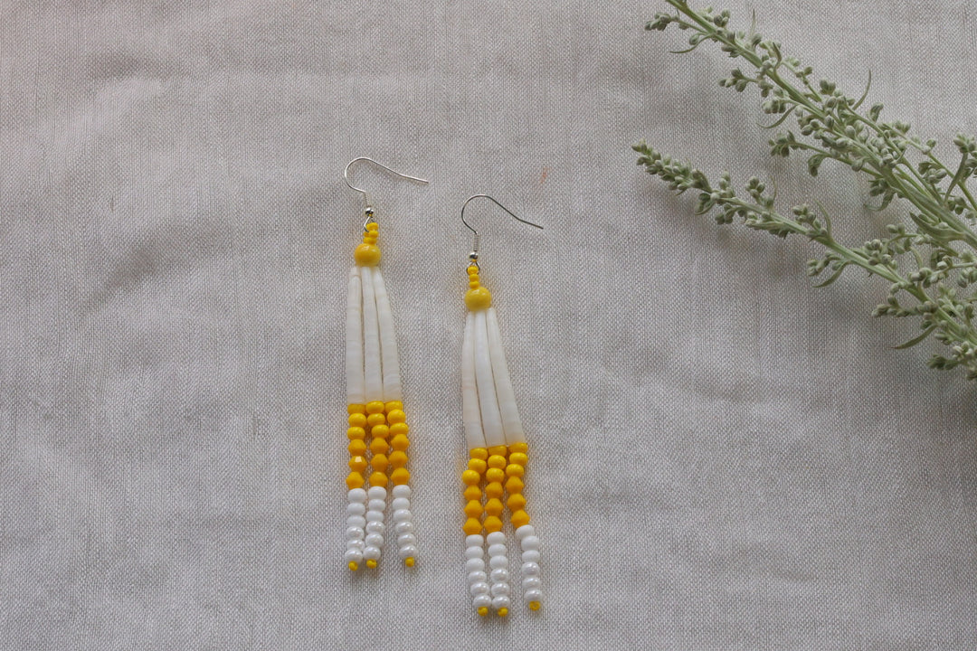 Helen H. Dentalium Earrings