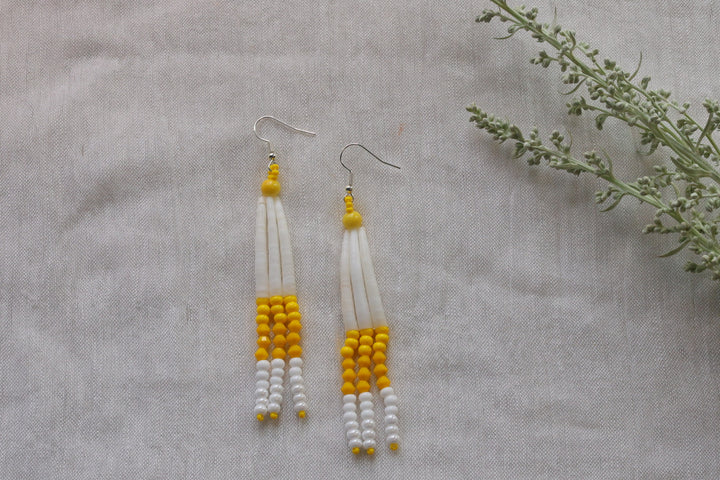 Helen H. Dentalium Earrings