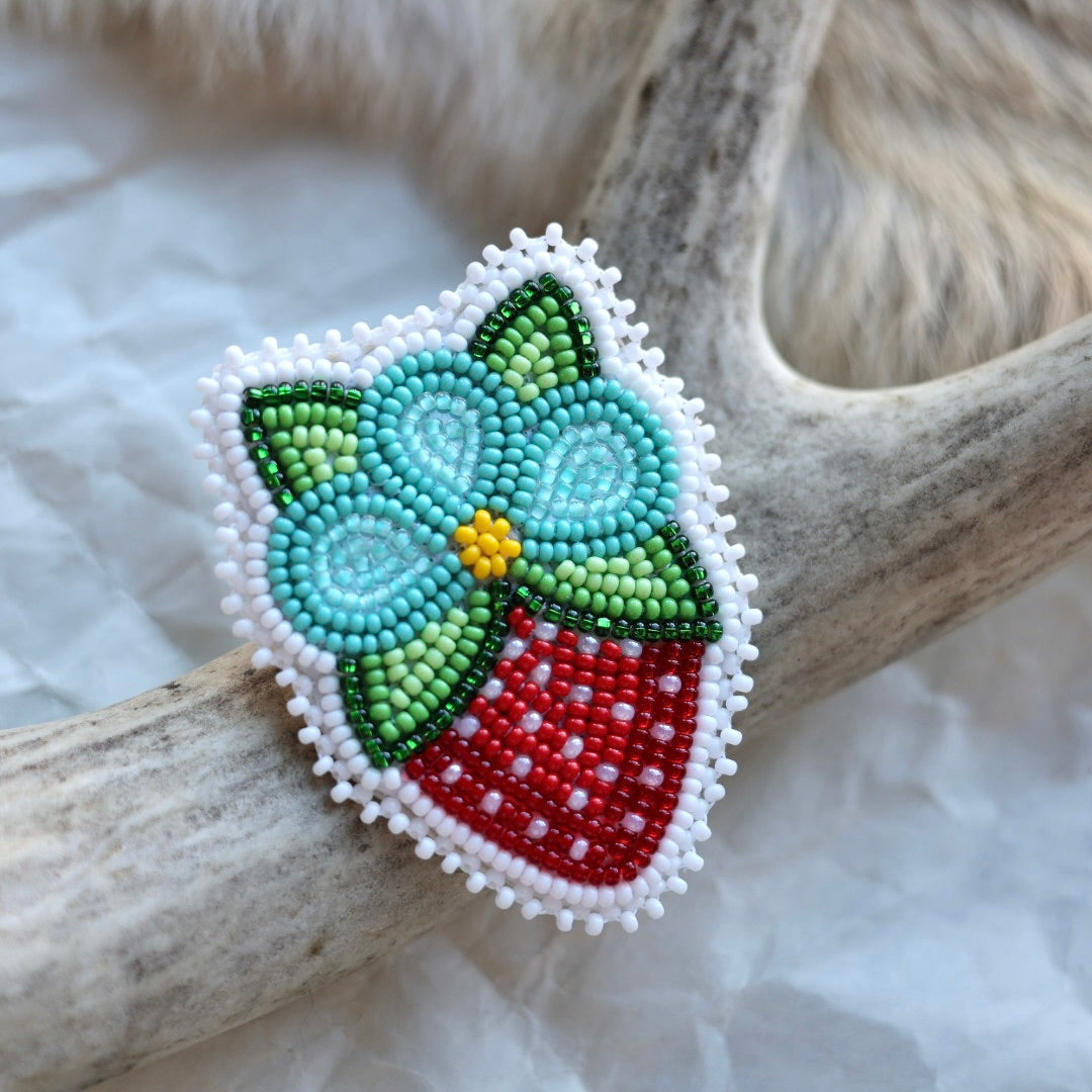 Keegan W. Beaded Blooming Strawberry Pins