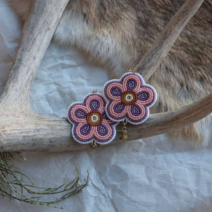 Keegan W. Five Petal Flower Charm Earrings