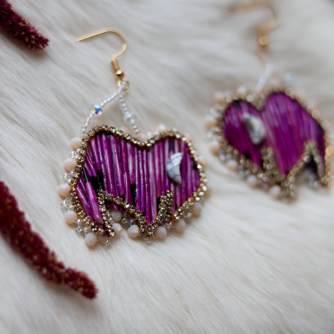 Mercedes G. Quill Bison Drop Earrings