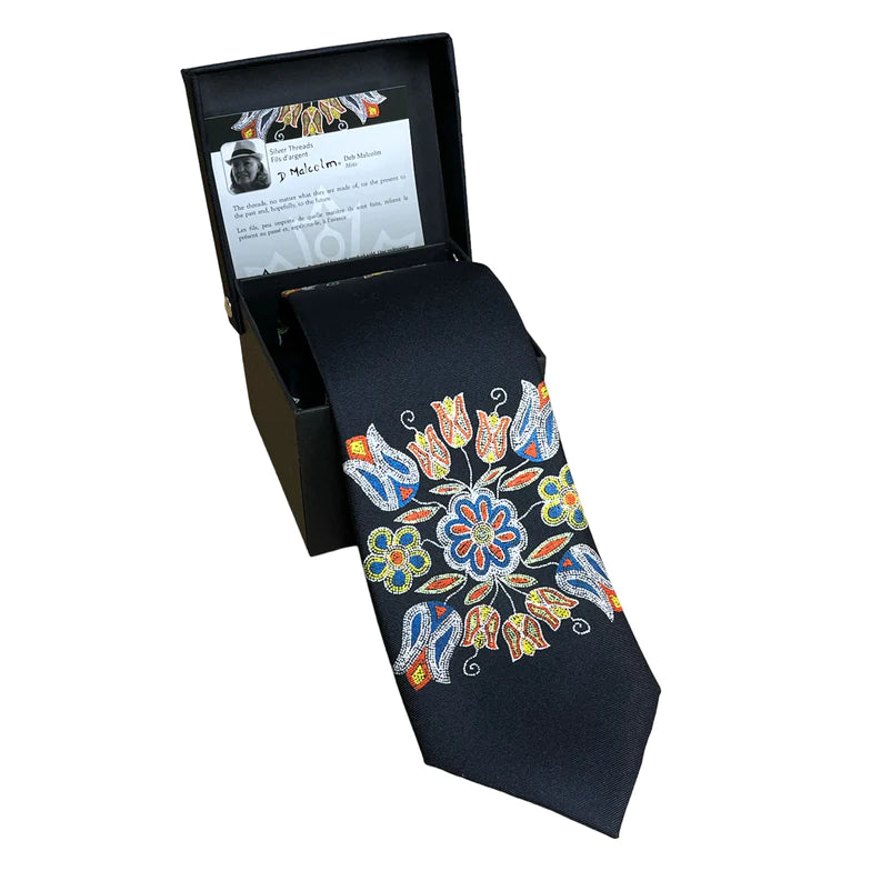 Oscardo Silver Threads Artist Design Silk Tie.