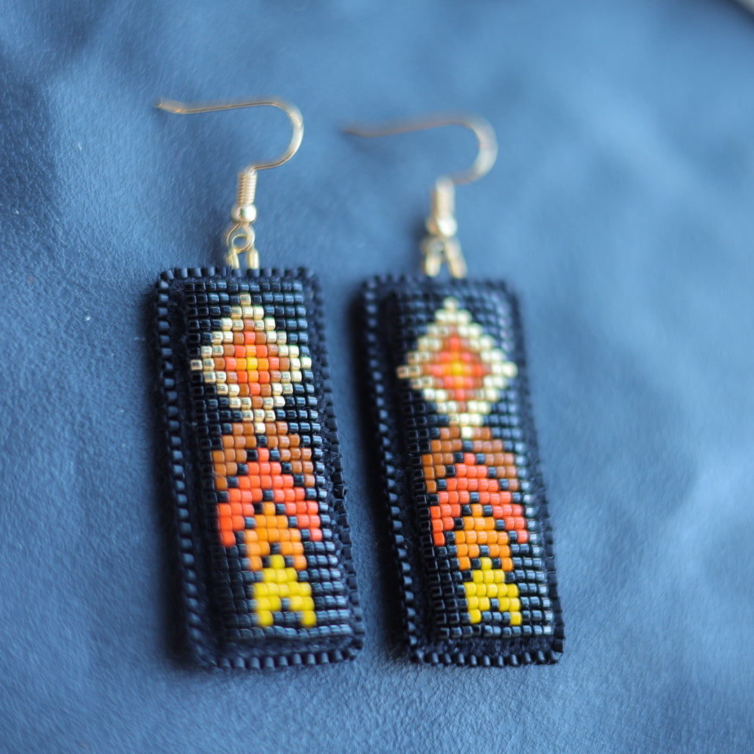 Beth Rose Designs Rectangle Loomed Drop Earrings