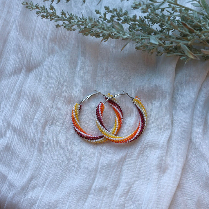Prairie Beads Large Peyote Hoops