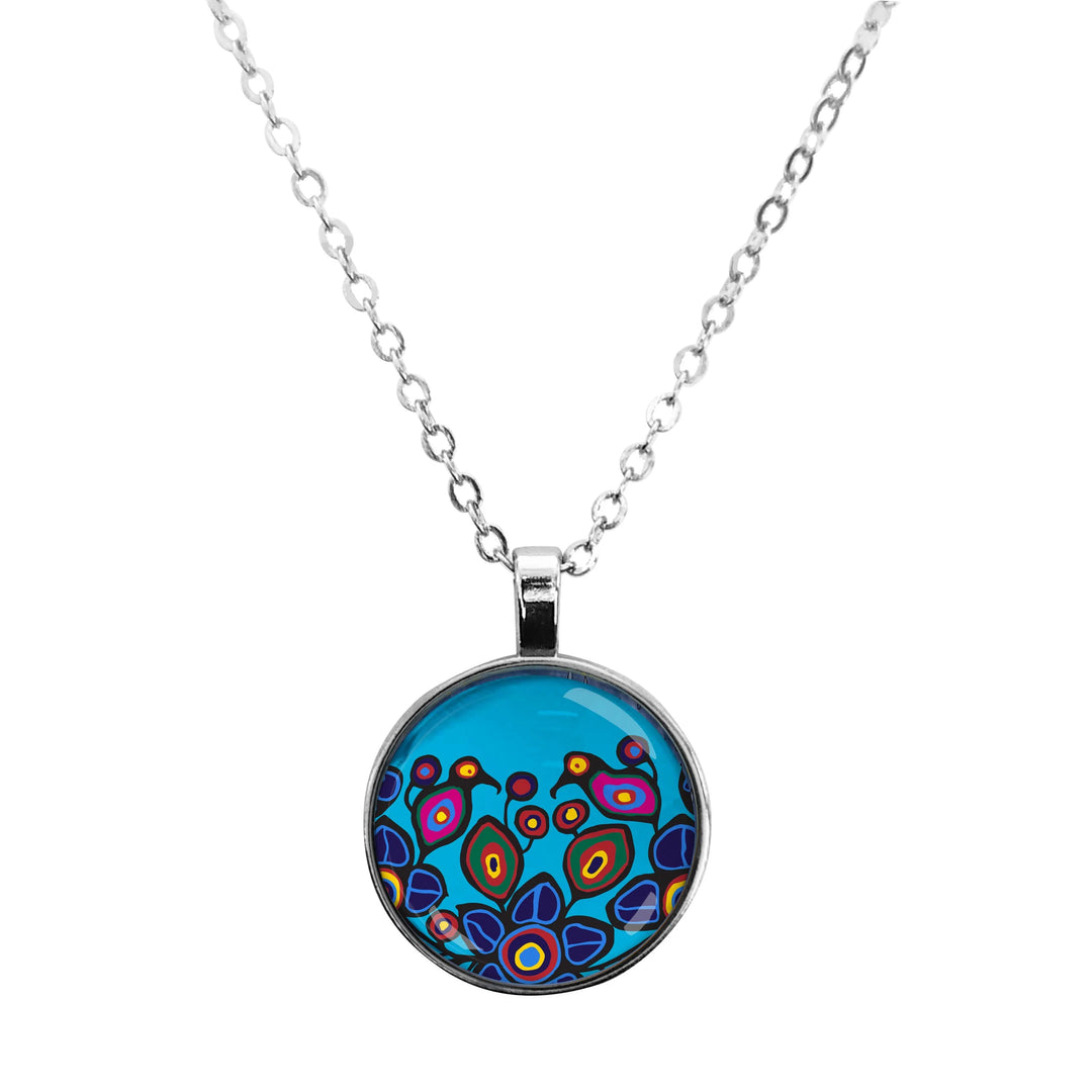 Oscardo Flowers & Birds Dome Necklace