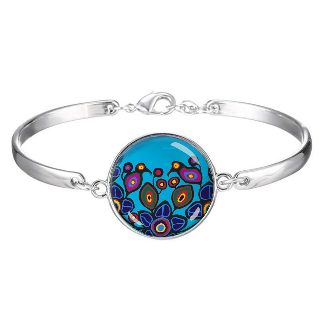 Oscardo Flowers & Birds Dome Bracelet