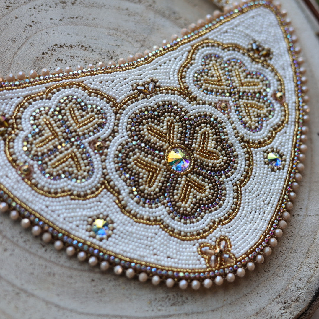 Ironstar Co. Gold Floral Beaded Medallion