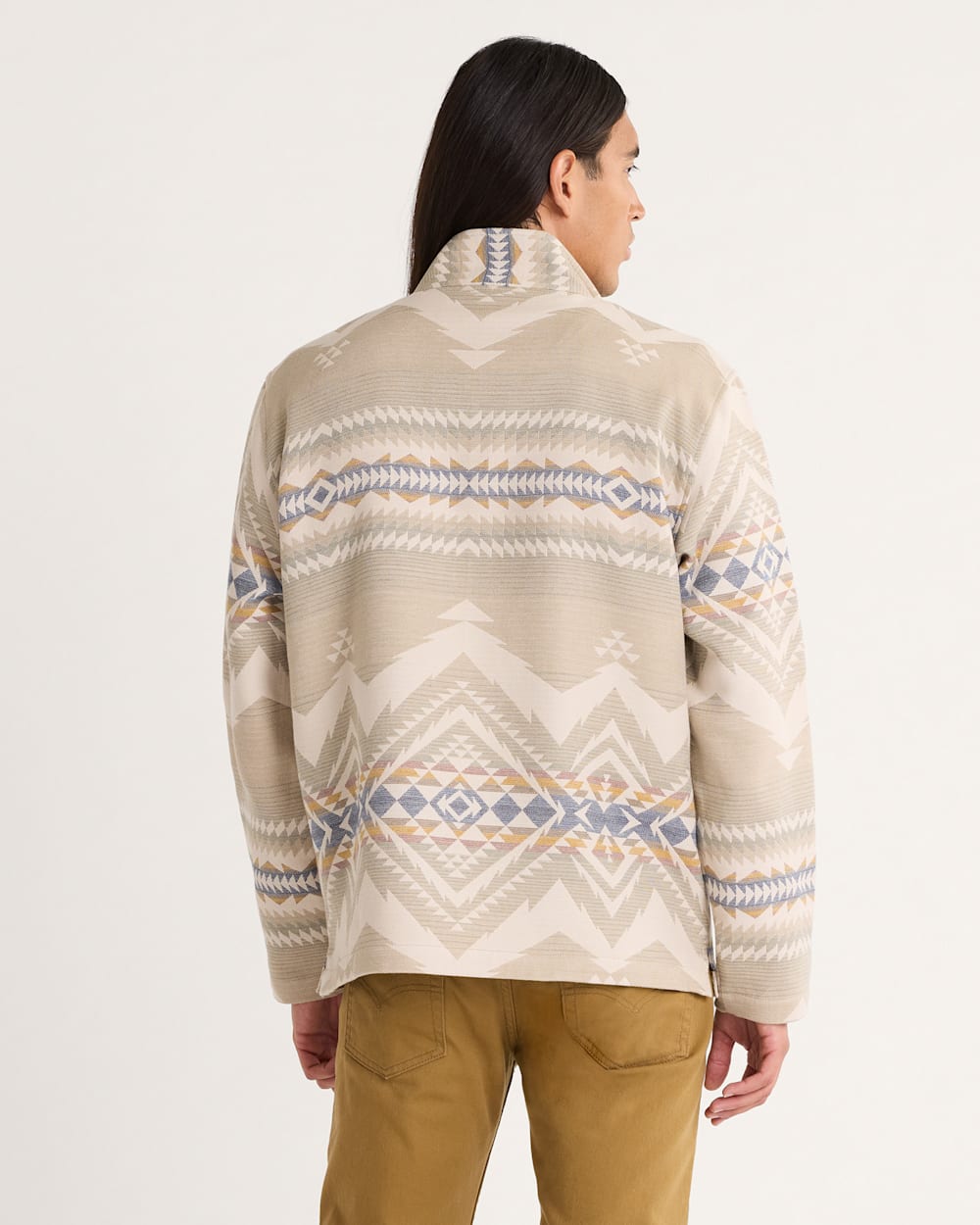 Pendleton Taupe Cascadia Men's DoubleSoft Dover Quarter Zip