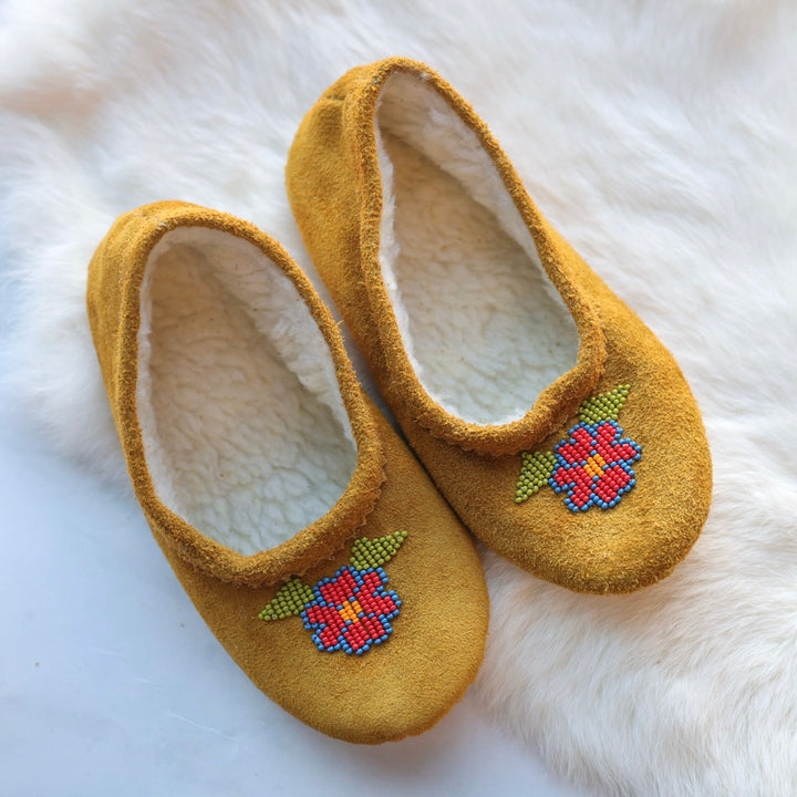 T. Sullivan Youth Red Flower Ballerina Slipper