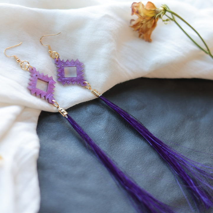 Beth Rose Designs Acrylic & Horse Hair Earrings