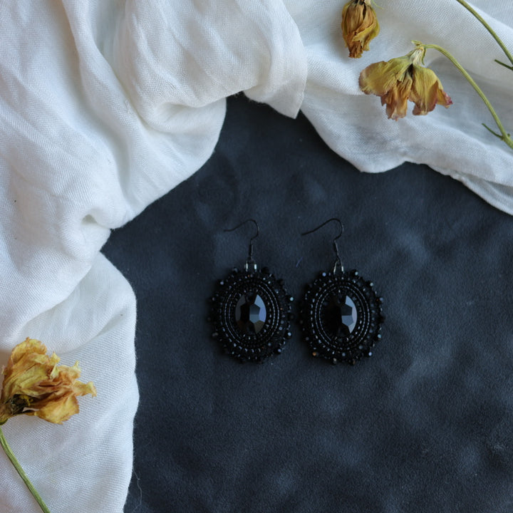 Beth Rose Designs Black Drop Earrings