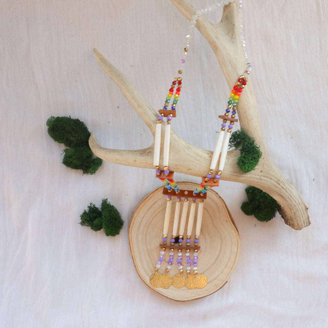 Dee Iyapes Stacked Bone Necklaces