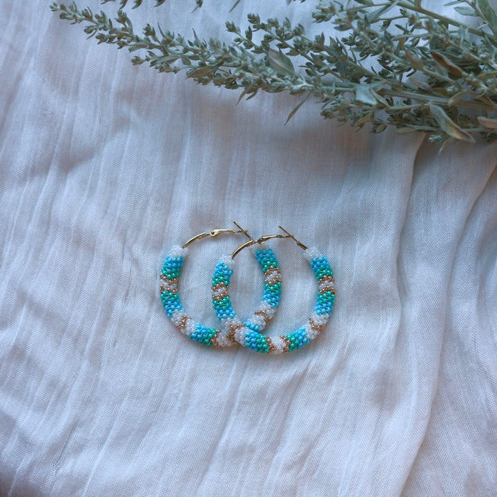 Prairie Beads Large Peyote Hoops
