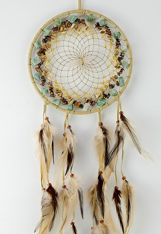 Monague 6" Tan Stone Cluster Dreamcatcher