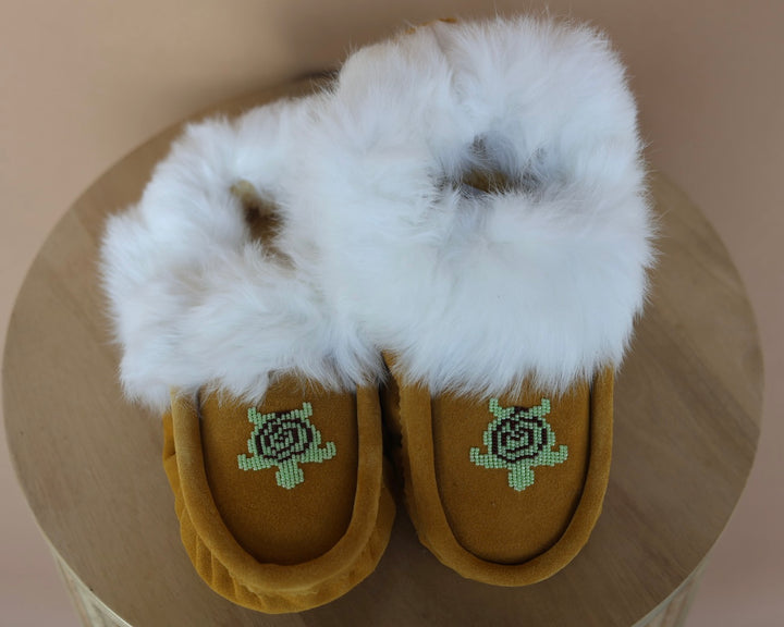 Ironstar Co. Tan Moccasins With Turtle Detail