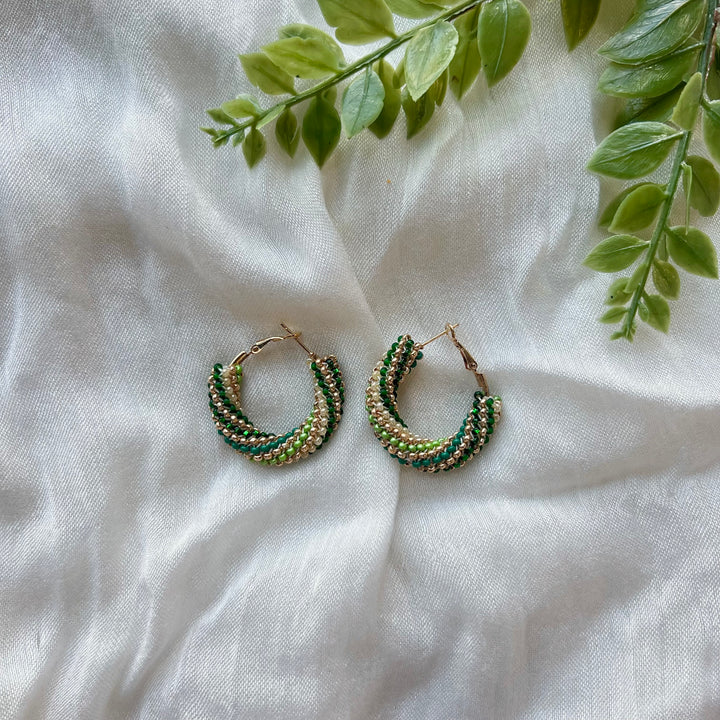 Prairie Beads Small Peyote Hoops