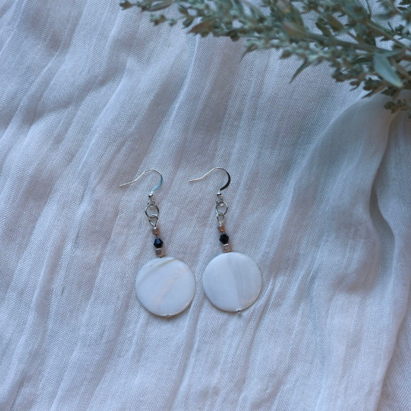 Prairie Beads Mother of Pearl Drop Earrings