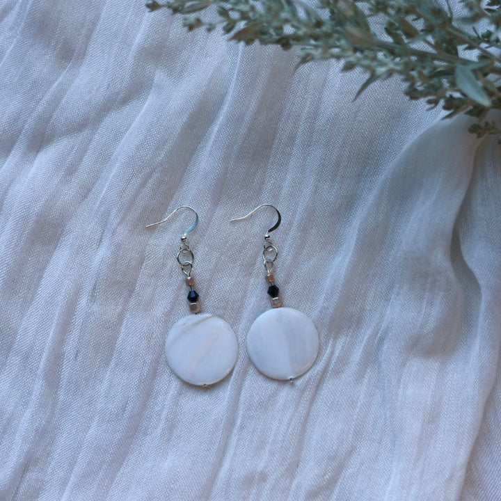 Prairie Beads Mother of Pearl Drop Earrings