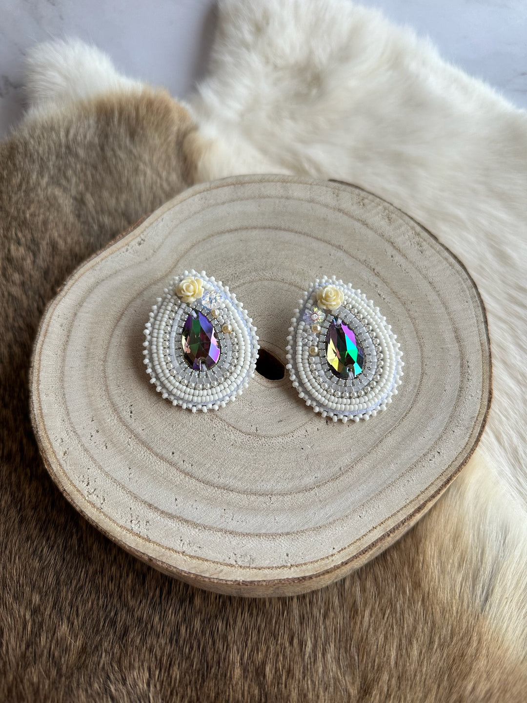 Beth Rose Designs Floral Teardrop Earrings