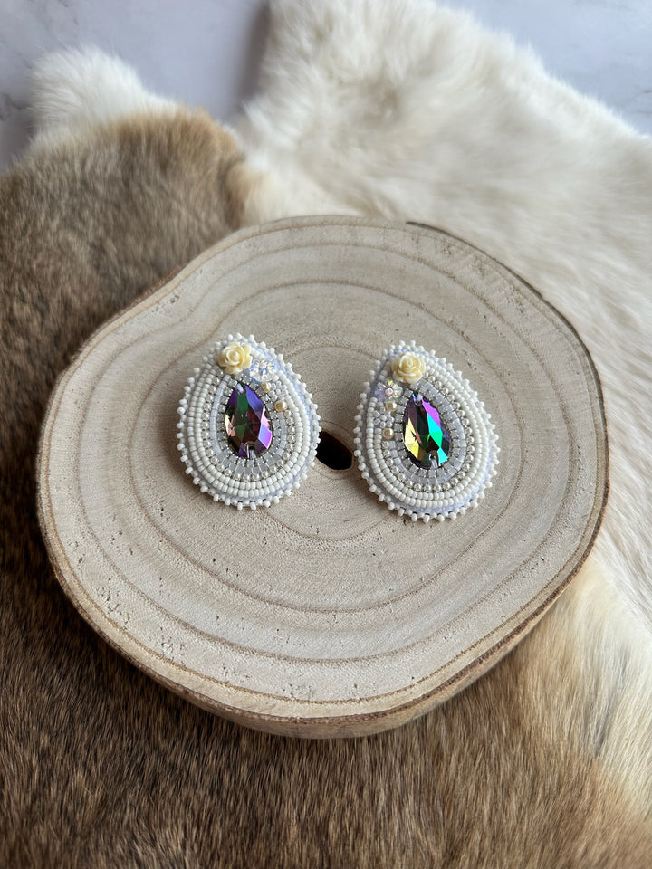 Beth Rose Designs Floral Teardrop Earrings