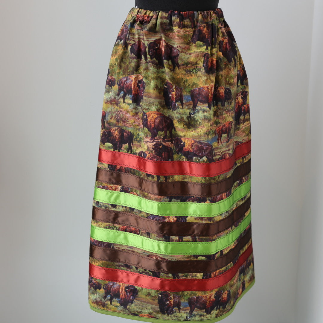 Vi's CREE-ations Bison Ribbon Skirt