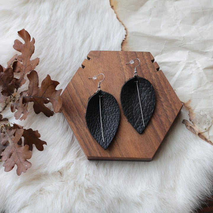 1885 Leather Co. Leather Petal Earrings